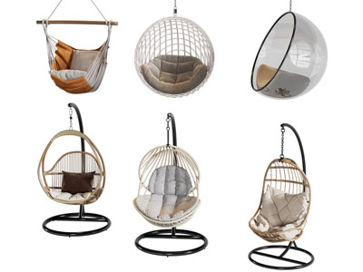 现代藤编吊椅 透明吊椅