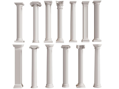 欧式圆形 方形罗马柱子3d模型 欧式圆形 方形罗马柱子