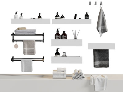 现代洗护用品 毛巾 卫浴小件