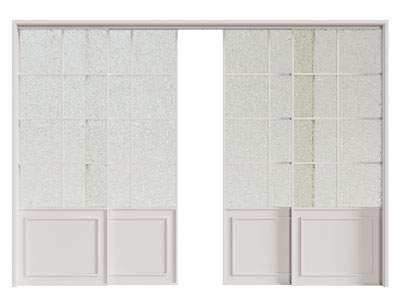 美式玻璃推拉门3d模型 美式玻璃推拉门