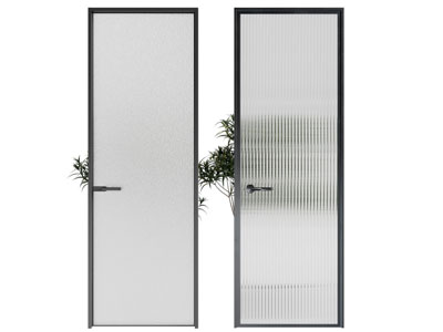 现代长虹玻璃平开门 房门3d模型 现代长虹玻璃平开门 房门