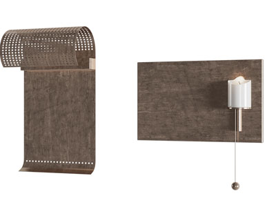 现代中古风铜质壁灯3d模型 现代中古风铜质壁灯