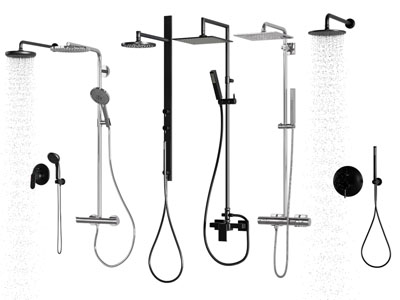 现代不锈钢淋浴花洒