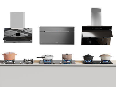 现代燃气灶 抽油烟机 厨房电器3d模型 现代燃气灶 抽油烟机 厨房电器