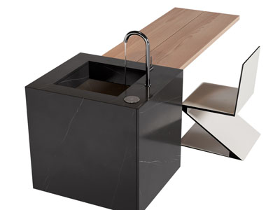 现代水吧台餐桌椅组合3d模型 现代水吧台餐桌椅组合