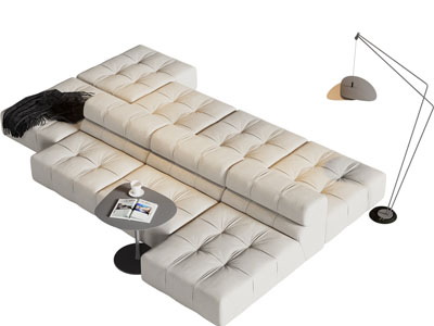 现代双向多人沙发3d模型 现代双向多人沙发