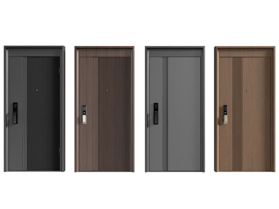 现代密码锁入户门 防盗门 平开门3d模型 现代密码锁入户门 防盗门 平开门