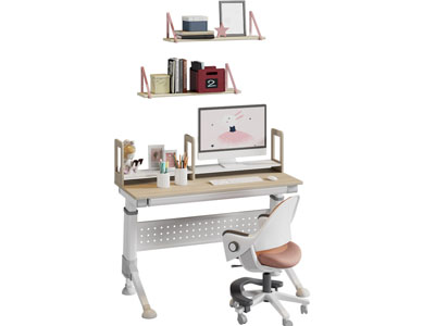 现代学生书桌椅组合3d模型 现代学生书桌椅组合