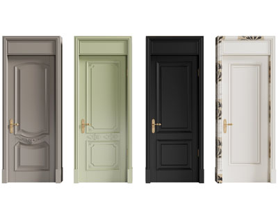 欧式装饰雕花的木门 平开门 房门3d模型 欧式装饰雕花的木门 平开门 房门