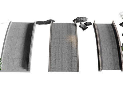 新中式拱桥 园林小桥 石桥3d模型 新中式拱桥 园林小桥 石桥