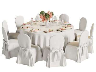 现代酒店餐桌椅组合3d模型 现代酒店餐桌椅组合