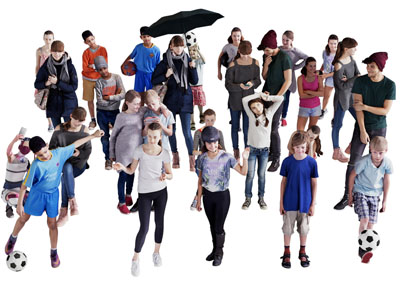 现代多人 男人 女人 儿童3d模型 现代多人 男人 女人 儿童