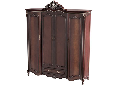 欧式中古风衣柜3d模型 欧式中古风衣柜
