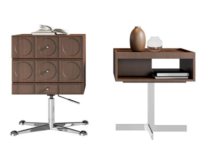 现代中古风床头柜 摆件