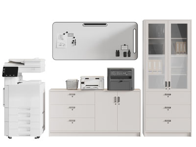 现代办公文件柜 办公电器 白板3d模型 现代办公文件柜 办公电器 白板