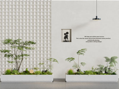 现代室内花坛花草植物景观园艺小品