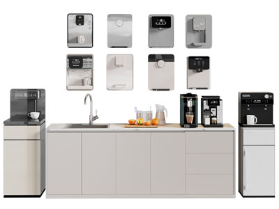 现代直饮机 茶吧机 饮水机 咖啡机 厨房电器3d模型 现代直饮机 茶吧机 饮水机 咖啡机 厨房电器