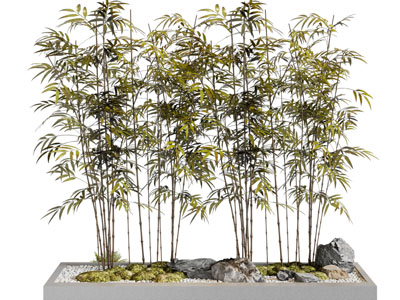 新中式竹子景观园艺小品
