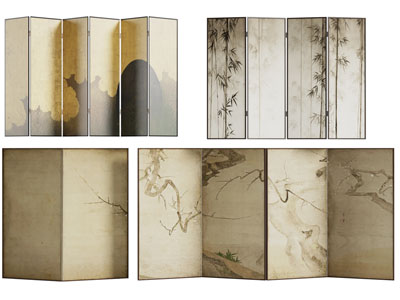 新中式屏风3d模型 新中式屏风