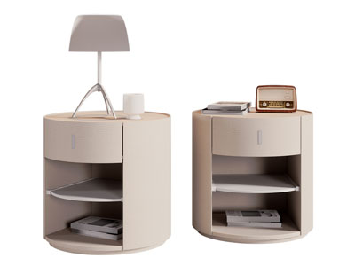 现代圆形床头柜