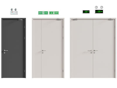 现代双扇 单扇防火门 消防门 子母平开门3d模型 现代双扇 单扇防火门 消防门 子母平开门