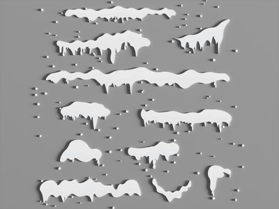 现代融化的雪花 白雪 融雪 雪堆3d模型 现代融化的雪花 白雪 融雪 雪堆