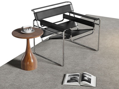 现代休闲椅子 边几