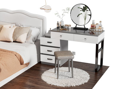 现代化妆 梳妆台3d模型 现代化妆 梳妆台