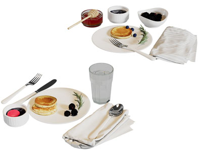 现代碟子 刀叉 杯子 西餐餐具组合