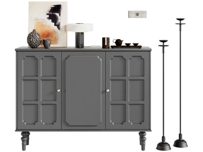 法式玄关柜 边柜3d模型 法式玄关柜 边柜