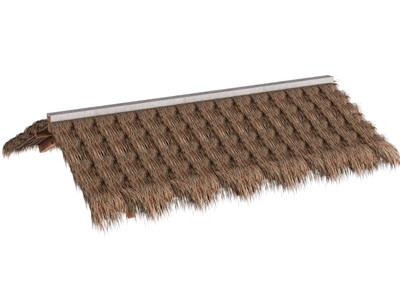 中式茅草棚子 茅草亭子 茅草屋顶 遮阳棚