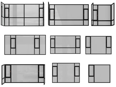现代阳台窗户 玻璃窗户3d模型 现代阳台窗户 玻璃窗户