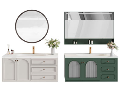 美式洗手台 镜子 浴室柜