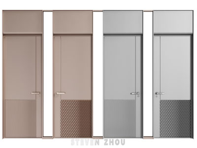 现代房门 平开门3d模型 现代房门 平开门