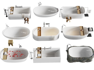 现代陶瓷方形 椭圆形浴缸浴盆