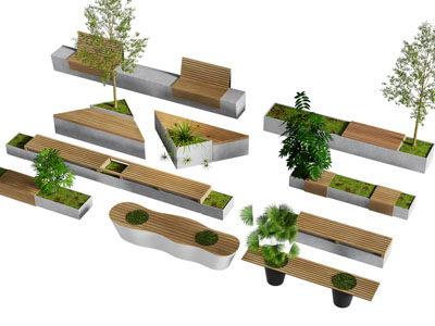 现代户外卡座沙发 树池景观椅子 公共椅子