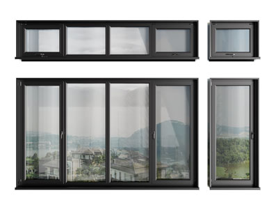 现代平开窗户3d模型 现代平开窗户