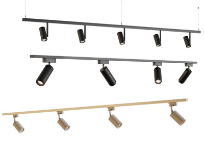 现代可转向筒灯射灯 轨道吊灯3d模型 现代可转向筒灯射灯 轨道吊灯