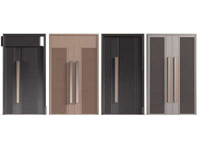 现代双开门 平开门 大门3d模型 现代双开门 平开门 大门