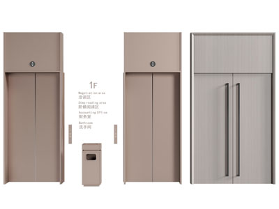 现代电梯3d模型 现代电梯