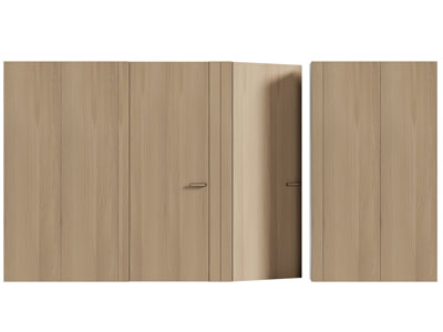 现代实木隐藏门 木门 平开门3d模型 现代实木隐藏门 木门 平开门