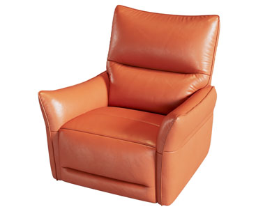 现代橙色单人沙发