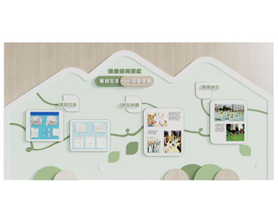 现代儿童保健保育文化墙3d模型 现代儿童保健保育文化墙