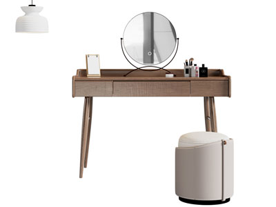 北欧化妆 梳妆台3d模型 北欧化妆 梳妆台