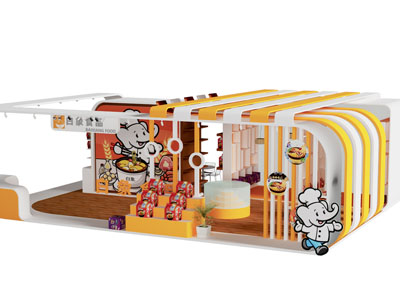 现代白象方便面展厅展览3d模型 现代白象方便面展厅展览