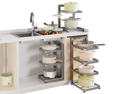 现代锅具置物收纳架