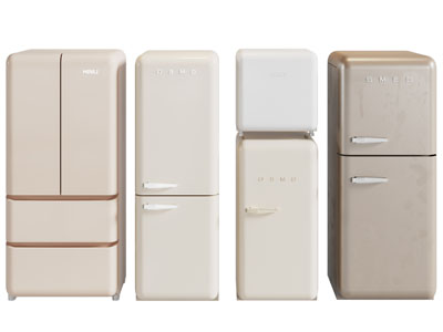 现代冰箱3d模型 现代冰箱
