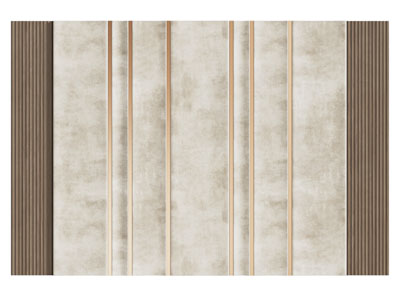 现代双人床背景墙