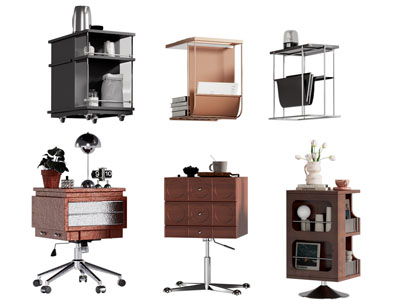 现代中古风床头柜 边几