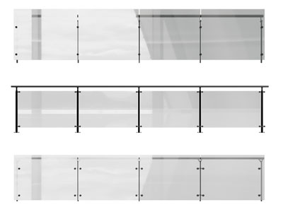现代玻璃栏杆 扶手 围栏3d模型 现代玻璃栏杆 扶手 围栏